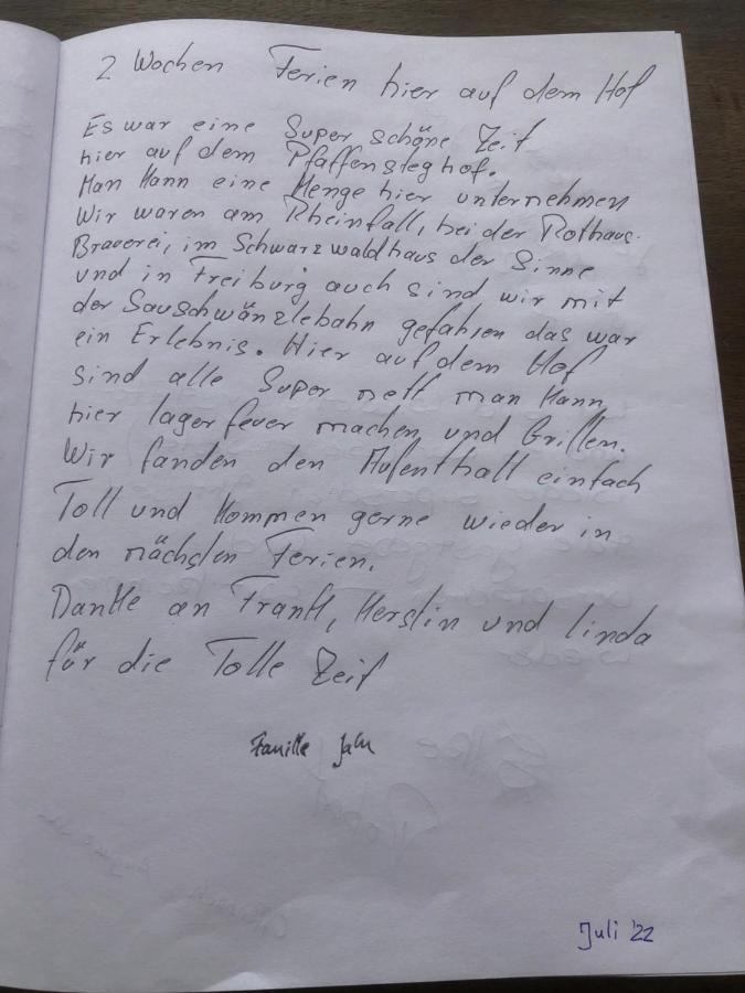 Pfaffensteghof Leilighet Rickenbach  Eksteriør bilde